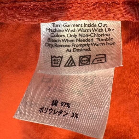 Eddie Bauer Orange Spring Lightweight Full Zip Hooded Jacket Womens Large - Picture 15 of 16